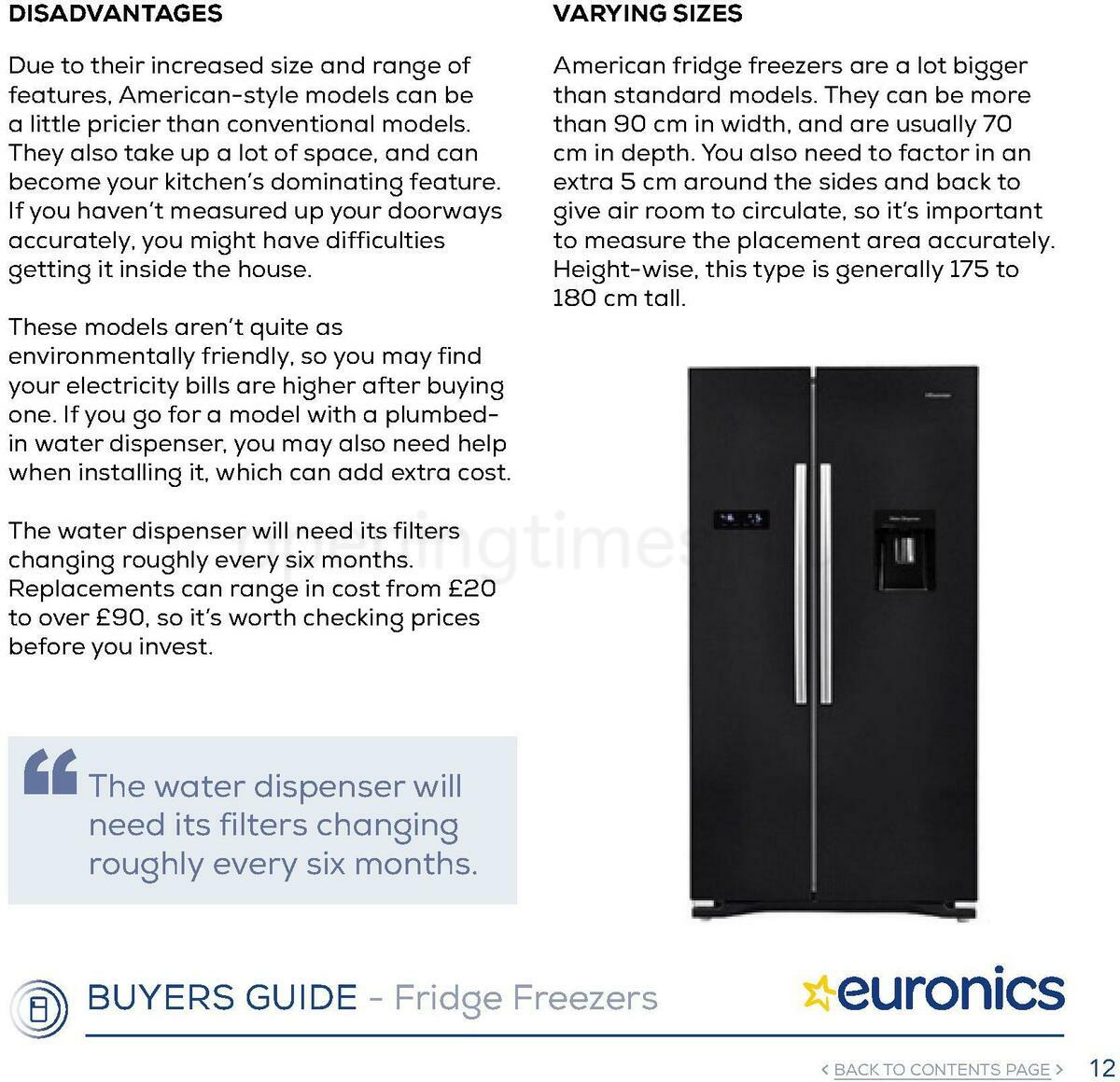 Euronics Fridge Freezers Buyers Guide Offers from 1 January