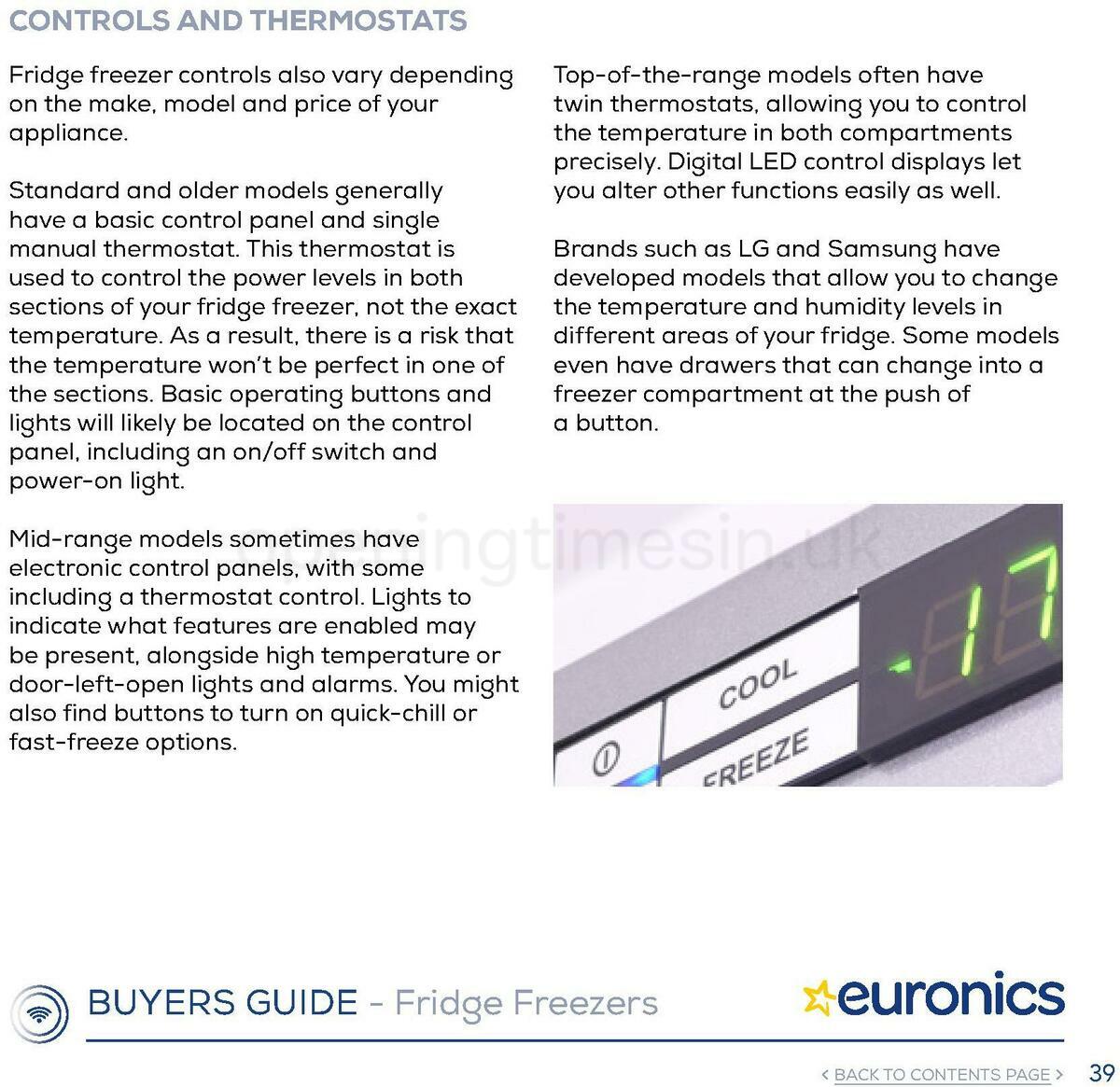 Euronics Fridge Freezers Buyers Guide Offers from 1 January