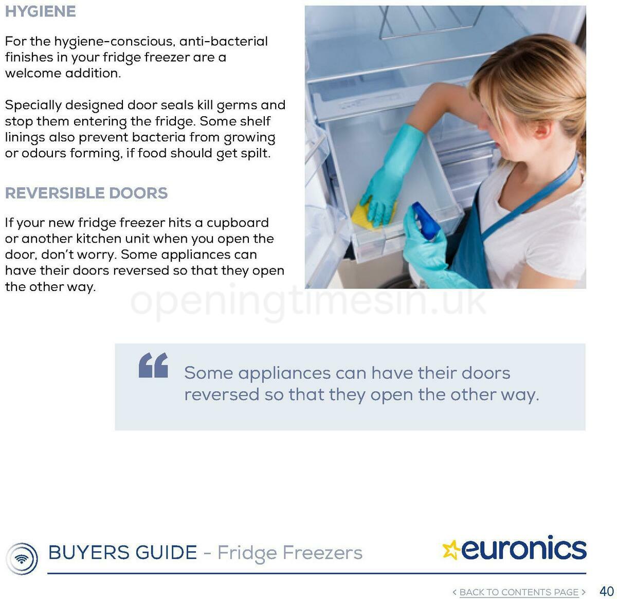 Euronics Fridge Freezers Buyers Guide Offers from 1 January