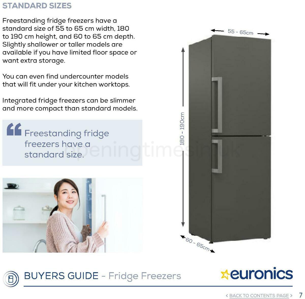 Euronics Fridge Freezers Buyers Guide Offers from 1 January