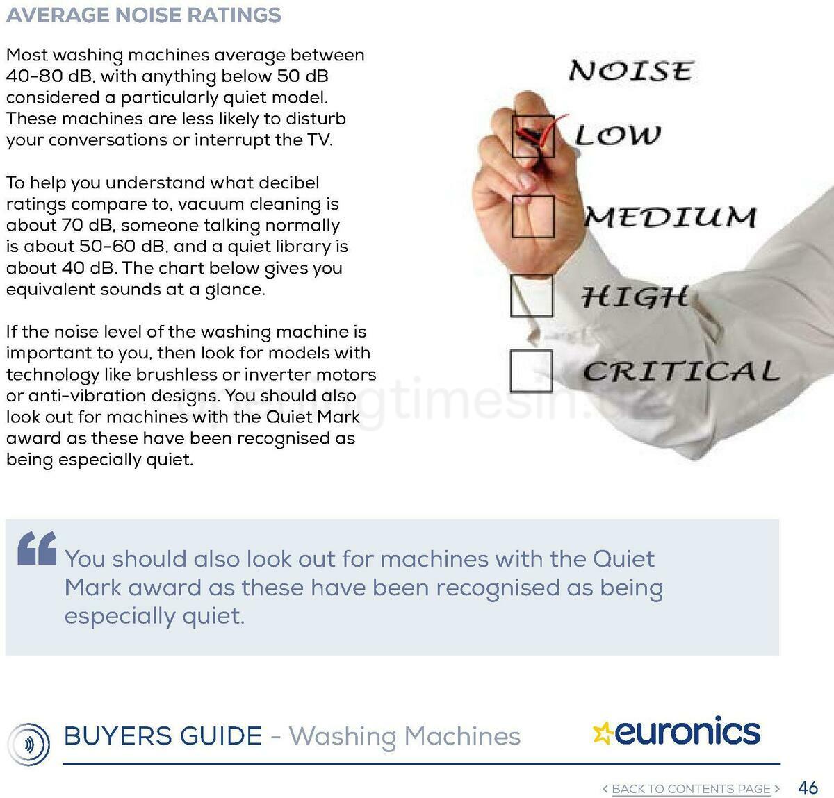 Euronics Washing Machines Buyers Guide Offers from 1 January