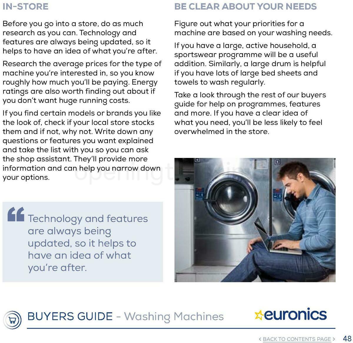 Euronics Washing Machines Buyers Guide Offers from 1 January