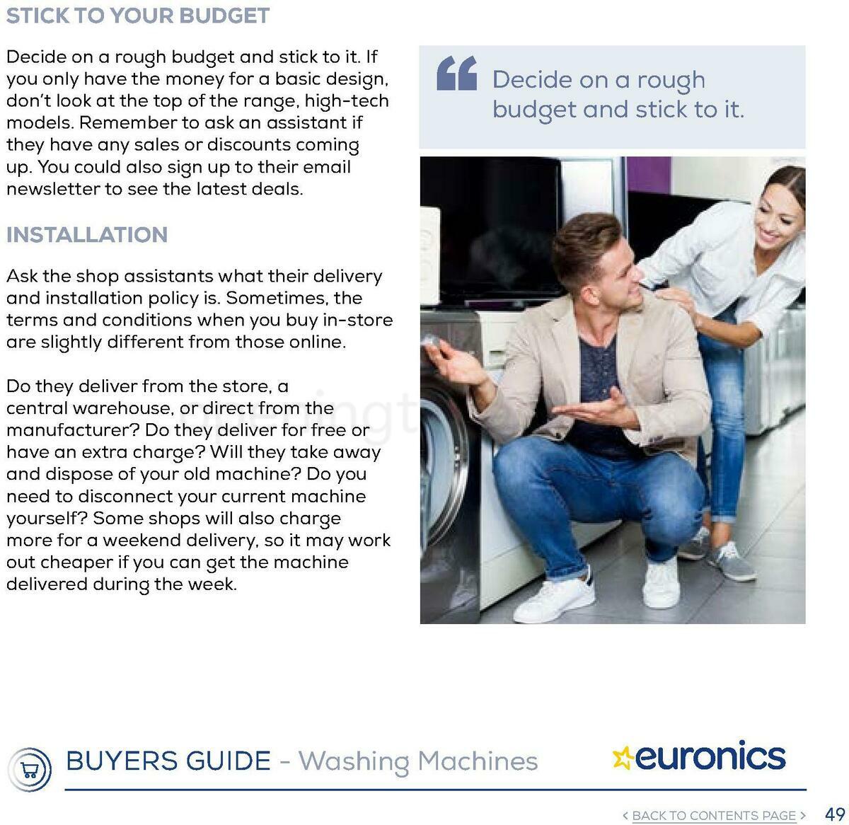 Euronics Washing Machines Buyers Guide Offers from 1 January