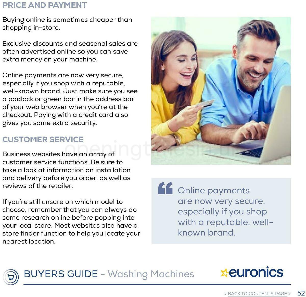 Euronics Washing Machines Buyers Guide Offers from 1 January