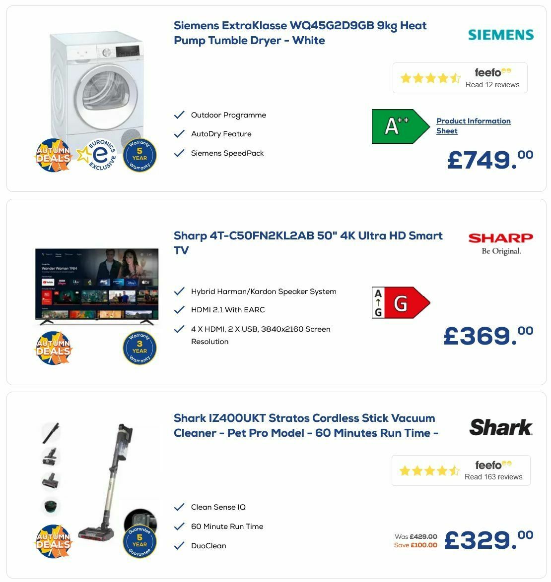 Euronics Offers from 11 September