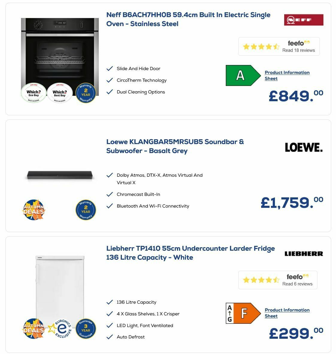 Euronics Offers from 11 September