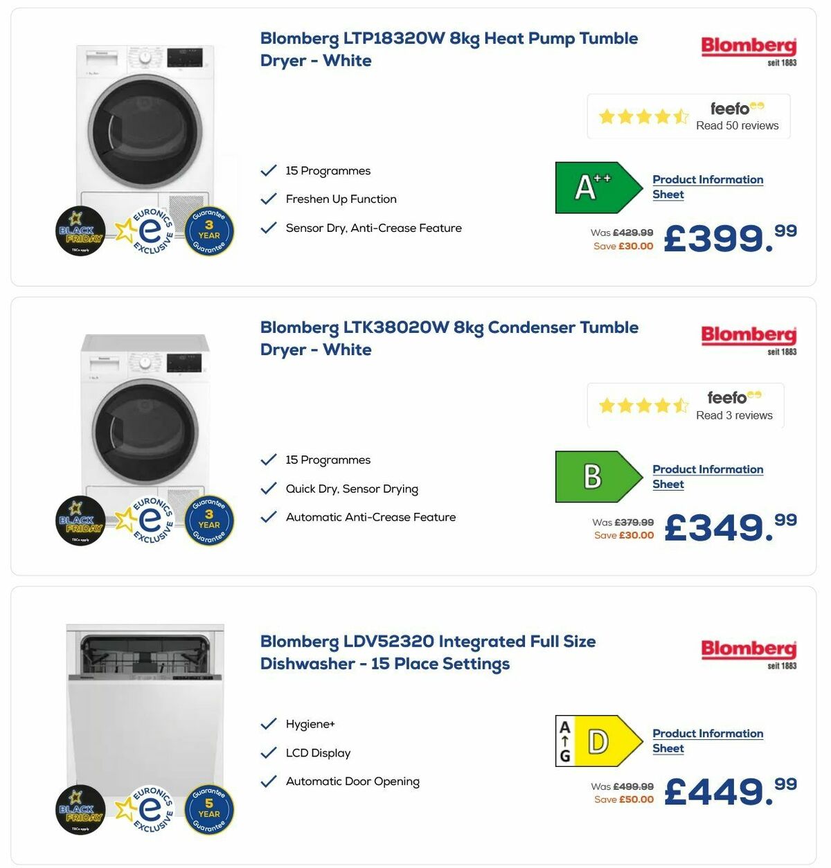 Euronics Offers from 1 November