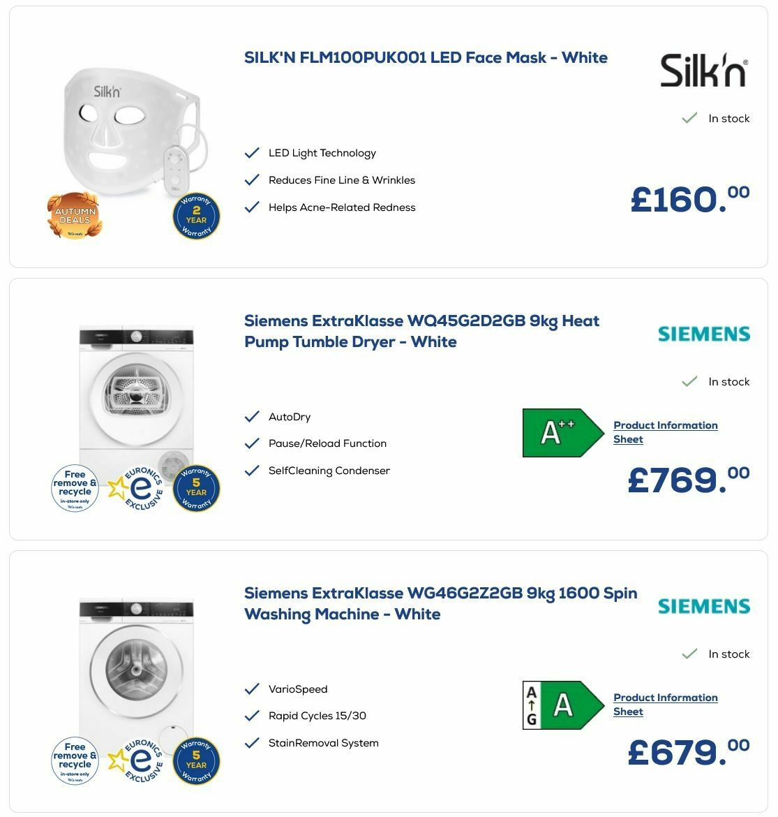 Euronics Offers from 11 September