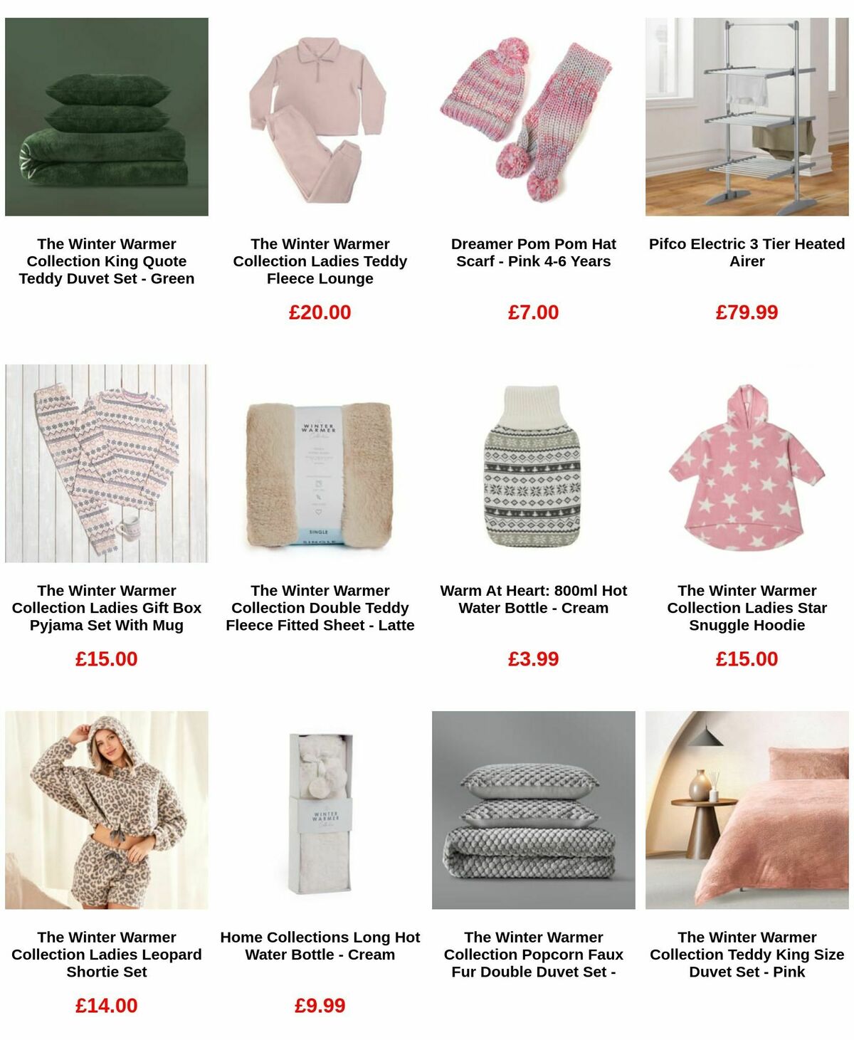 Home Bargains Winter Essentials Offers from 19 December