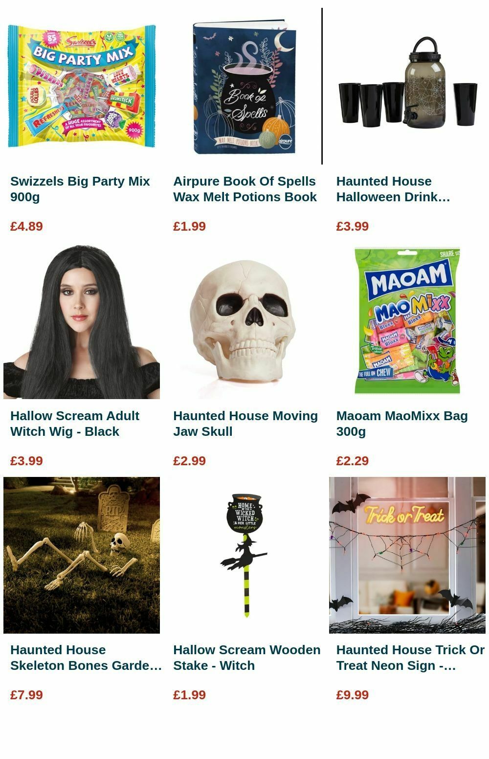 Home Bargains Halloween Offers from 3 September