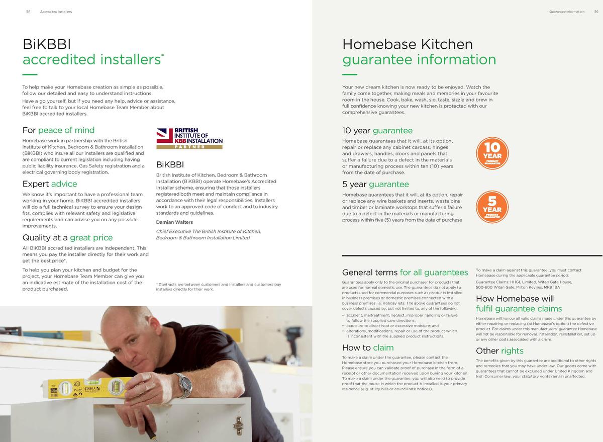 Homebase Kitchens Brochure Offers from 1 May