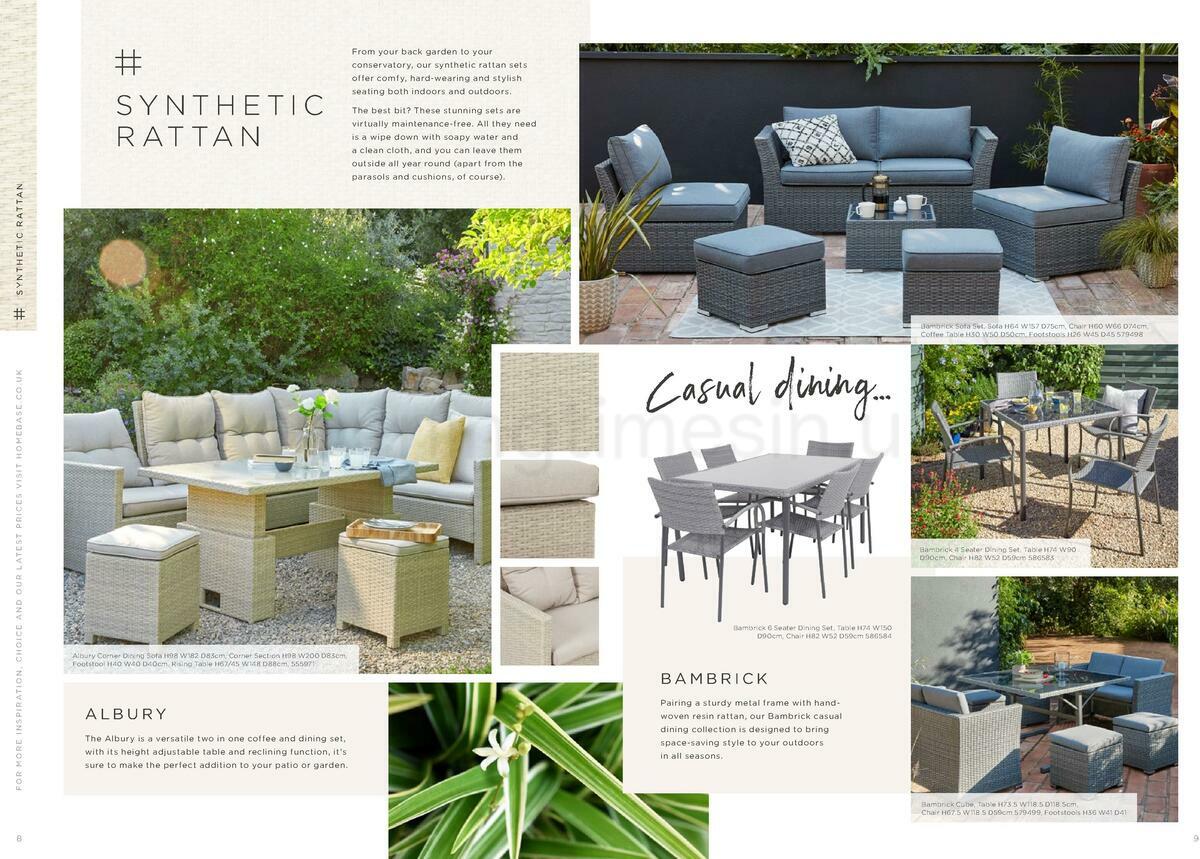 Homebase Outdoor Living Brochure Offers from 18 May