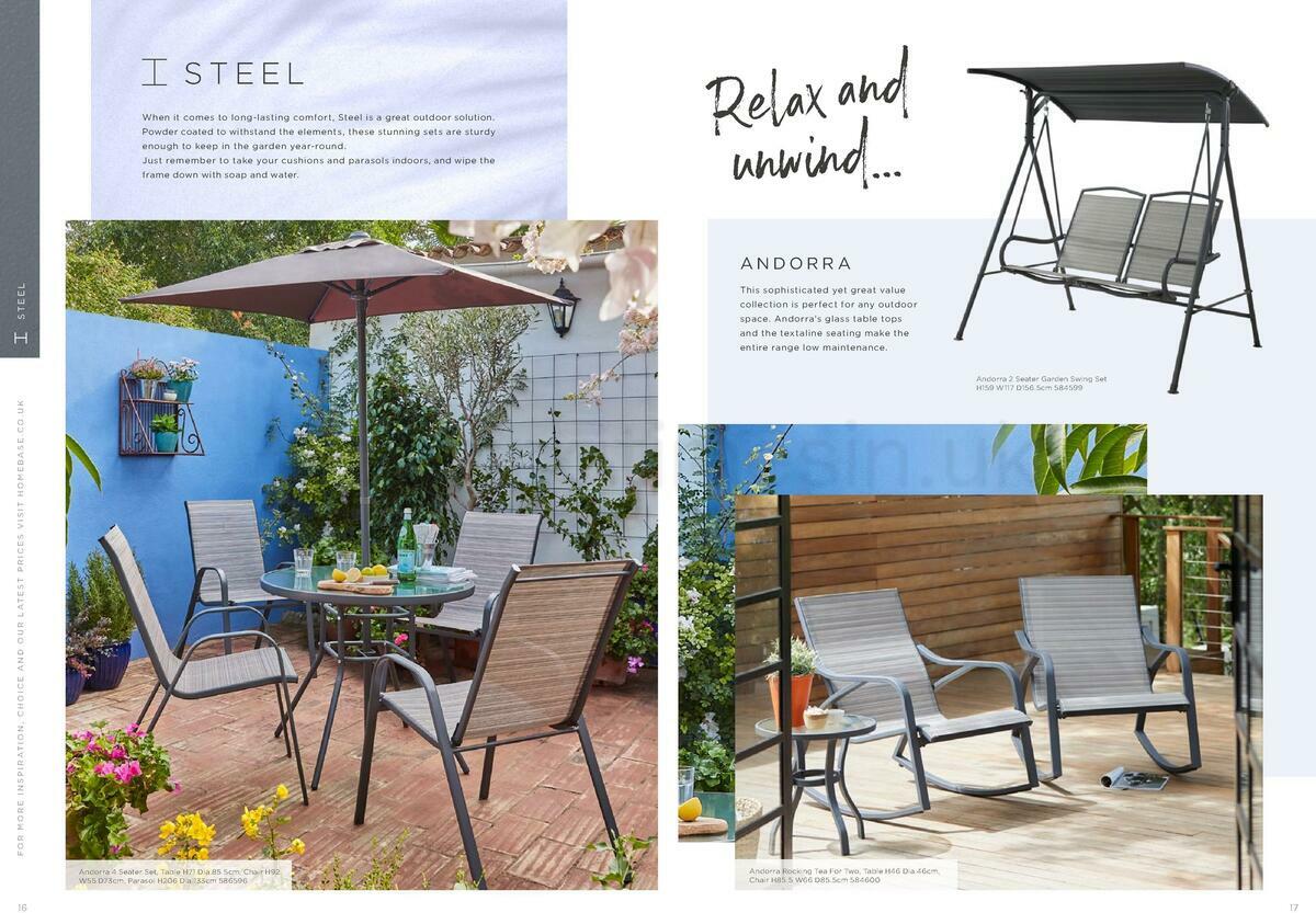 Homebase Outdoor Living Brochure Offers from 18 May