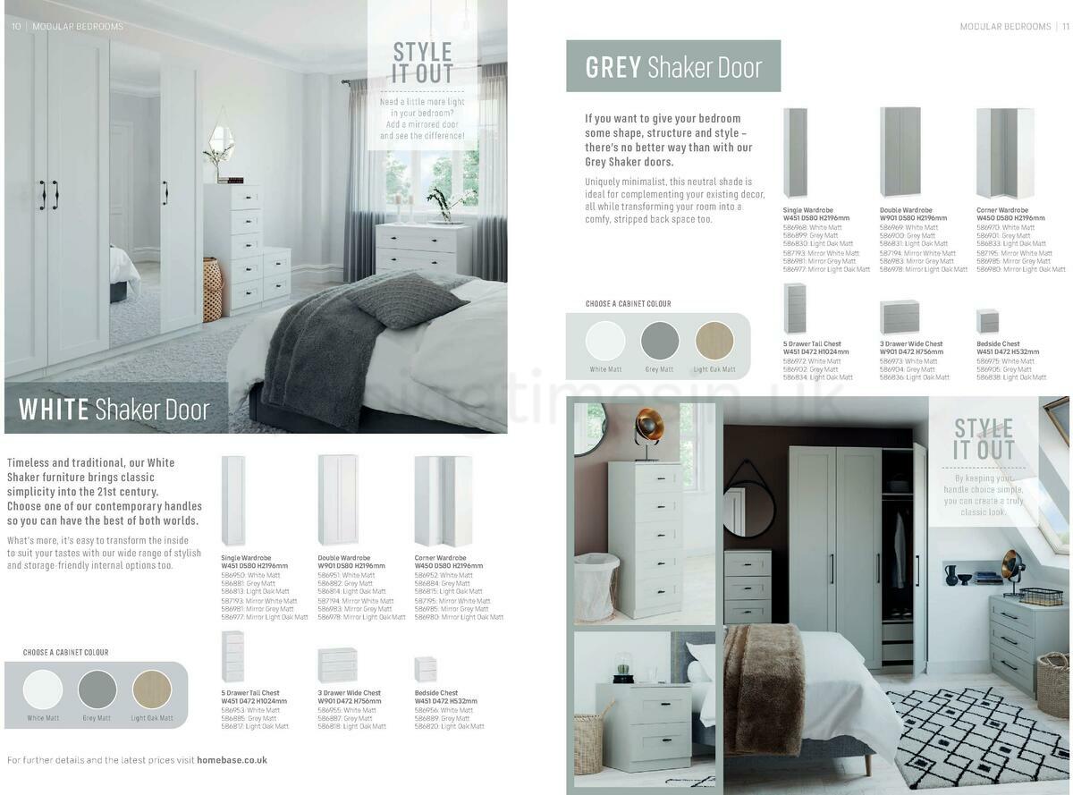 Homebase Modular Bedrooms Brochure Offers from 1 August