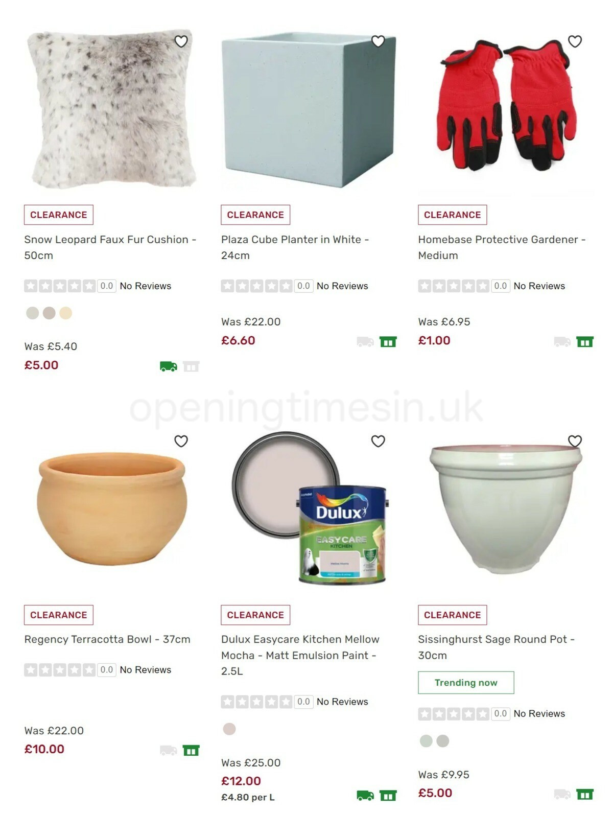 Homebase Offers from 6 October