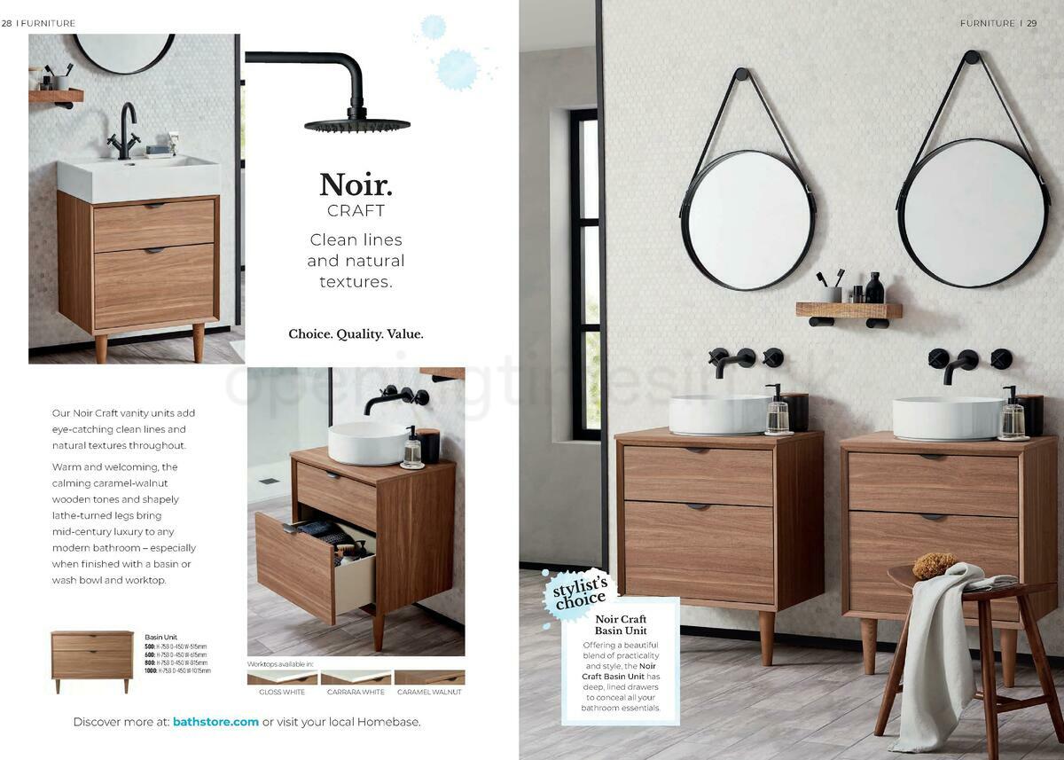 Homebase Bathstore Brochure Offers from 1 January