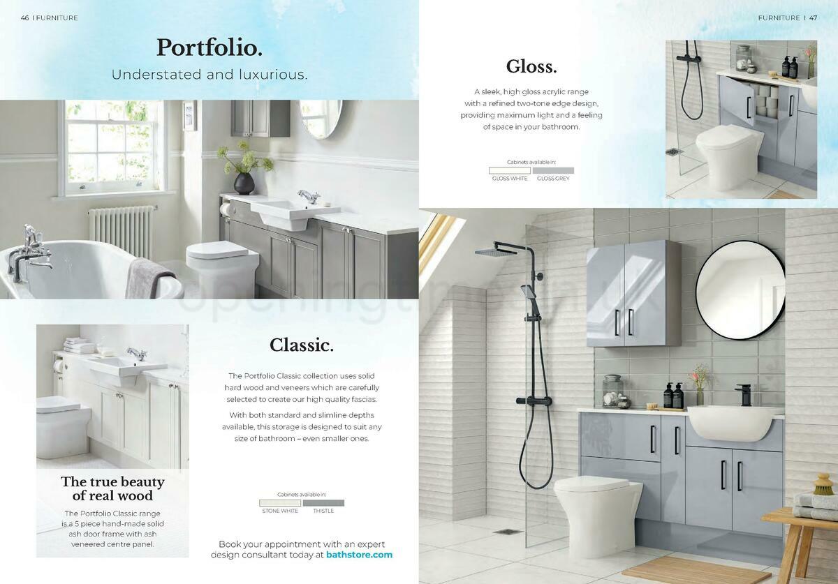 Homebase Bathstore Brochure Offers from 1 January