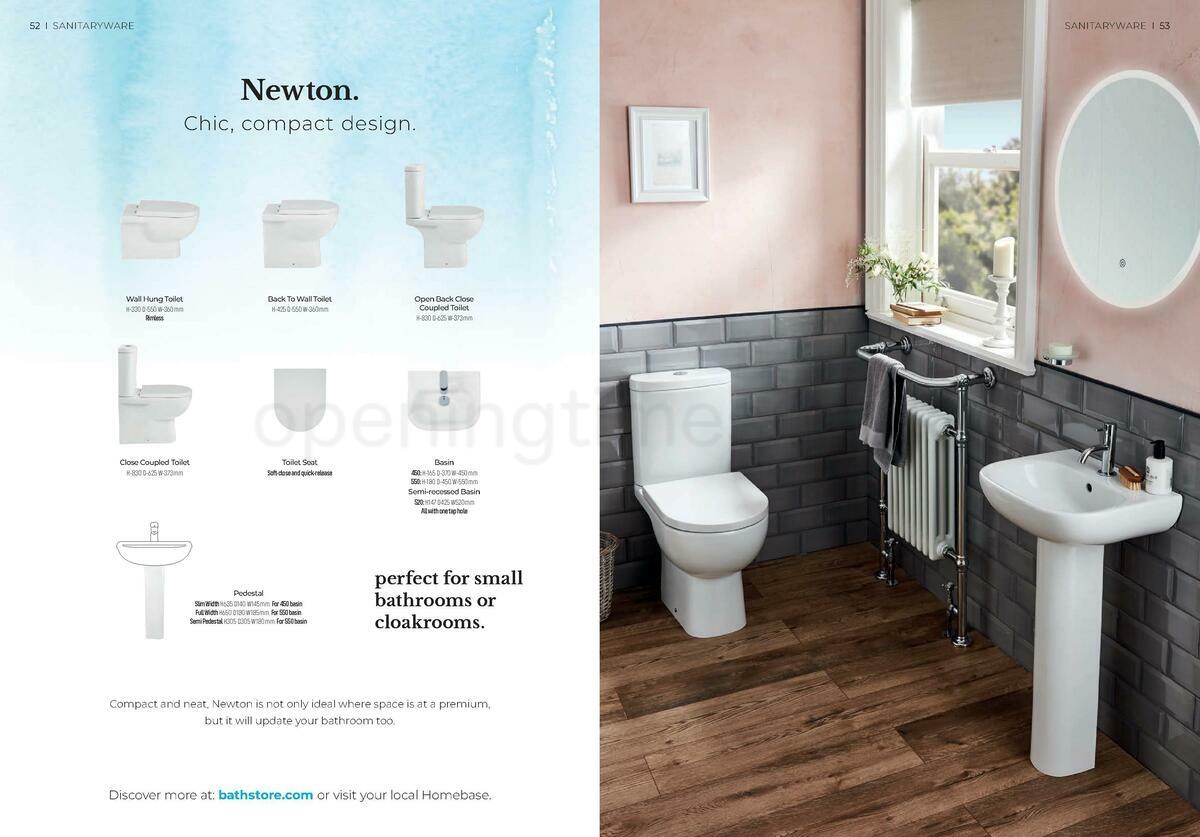 Homebase Bathstore Brochure Offers from 1 January