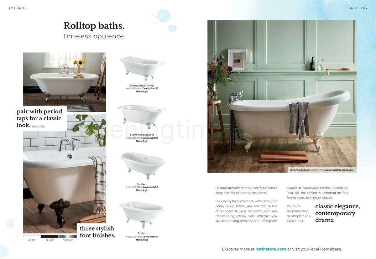 Homebase Bathstore Brochure Offers from 1 January