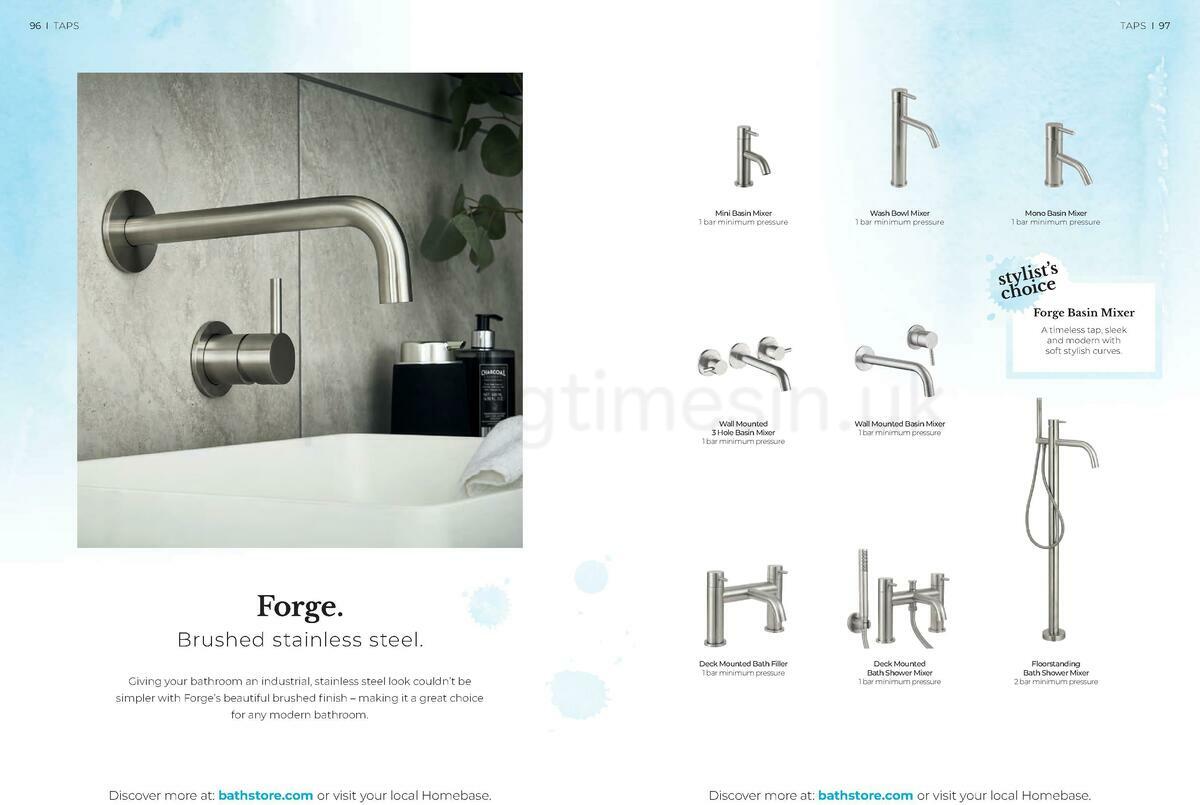 Homebase Bathstore Brochure Offers from 1 January