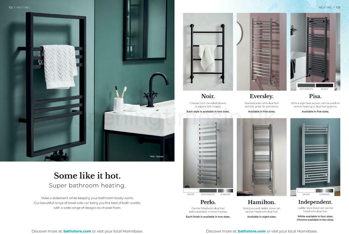 Homebase Bathstore Brochure Offers from 1 January