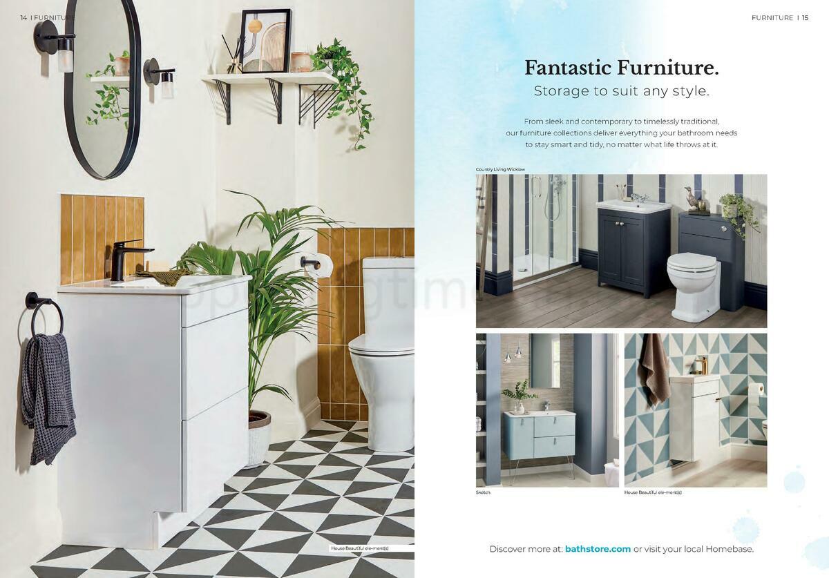 Homebase Bathstore Brochure Offers from 1 January