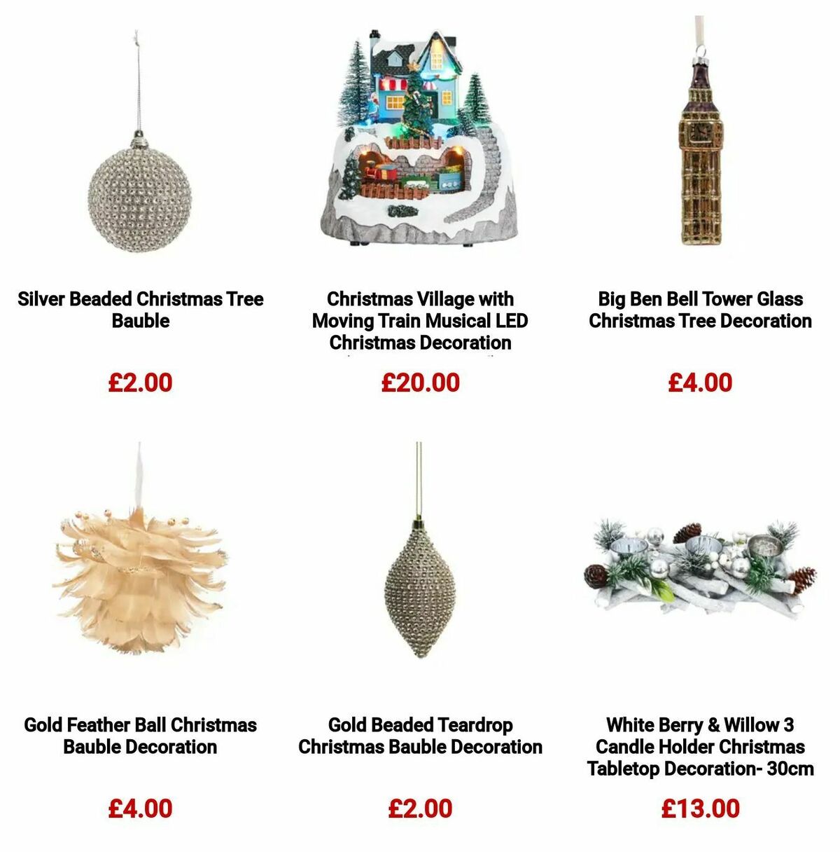 Homebase Christmas Offers from 27 October