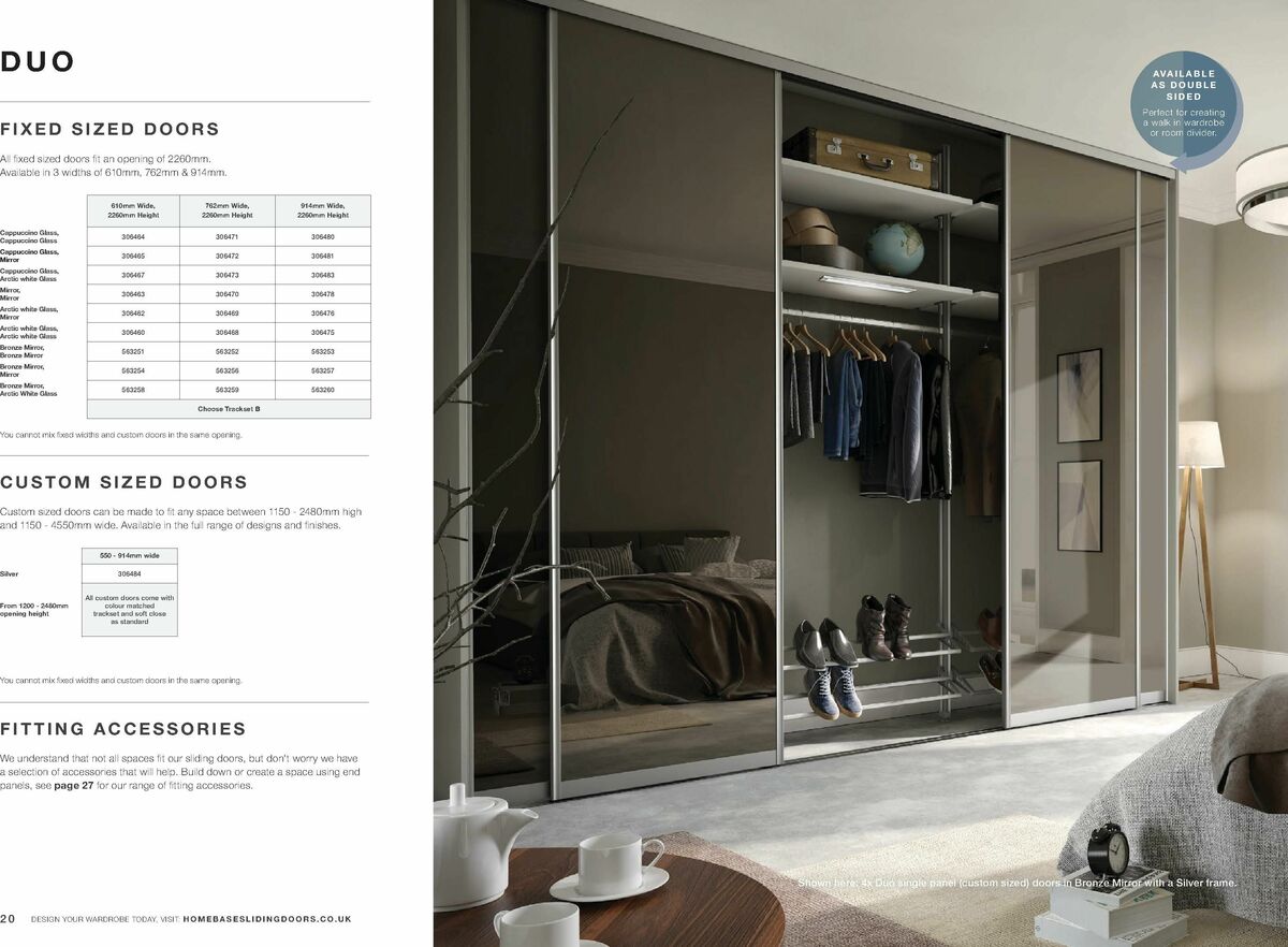 Homebase Fitted Sliding Wardrobes Offers from 20 February