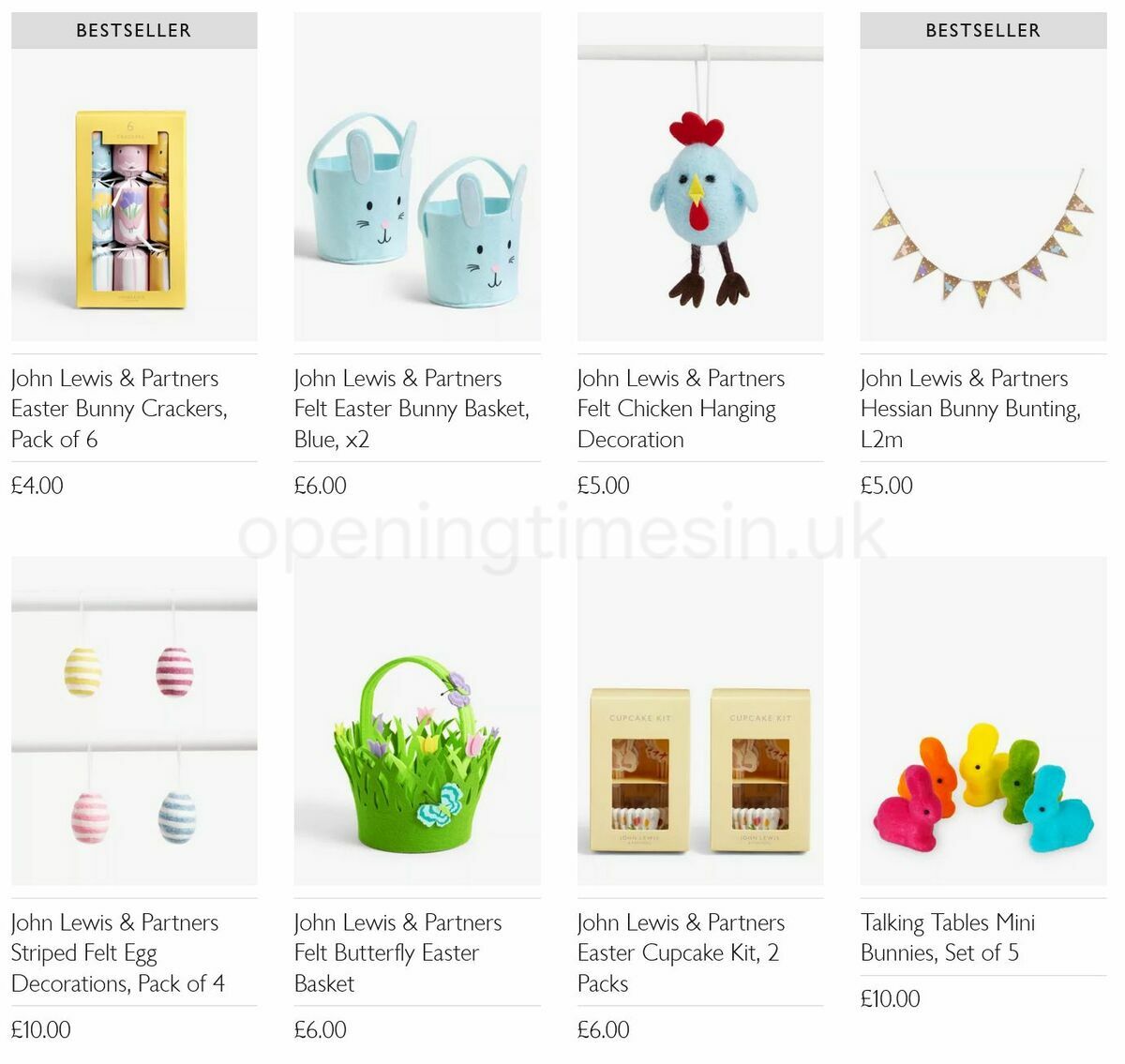 John Lewis Easter Offers from 28 March