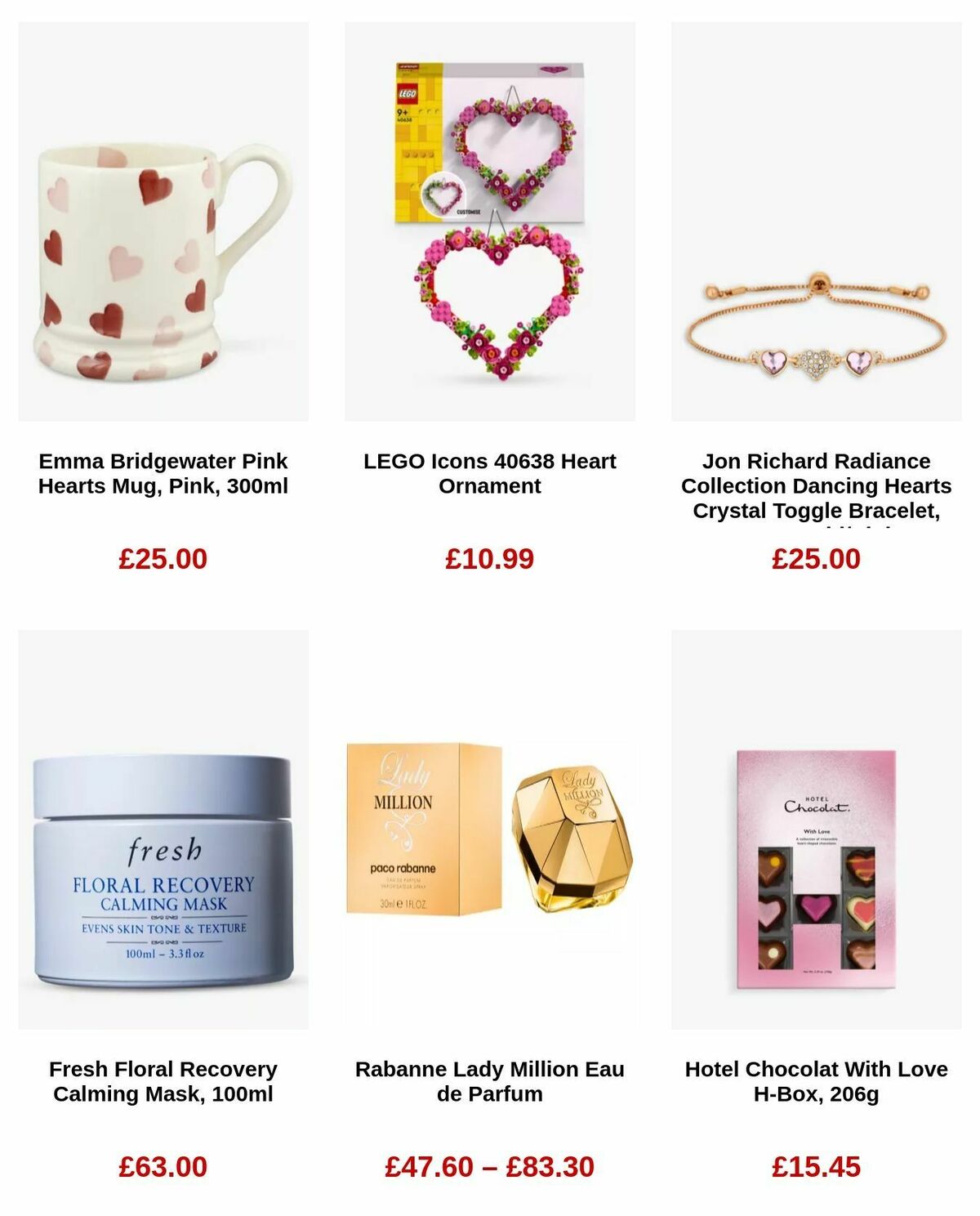 John Lewis Valentine's Day Offers from 25 January