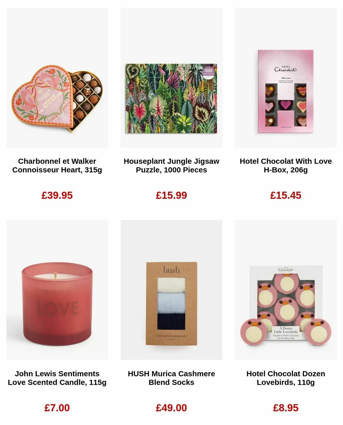 John Lewis Valentine's Day Offers from 25 January