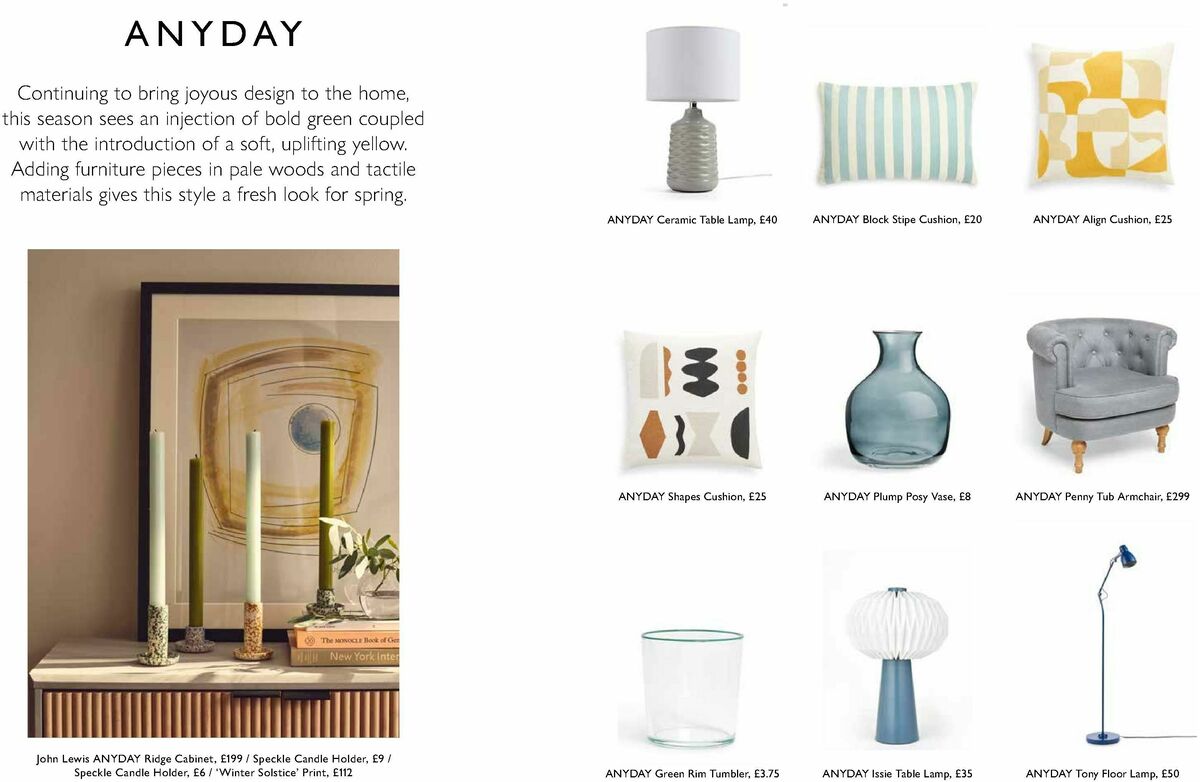 John Lewis Spring Home Offers from 29 February