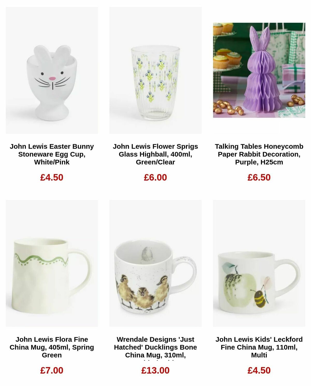 John Lewis Easter Offers from 13 March