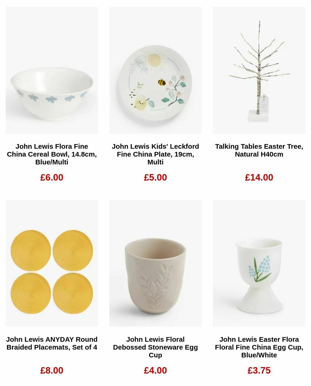 John Lewis Easter Offers from 13 March