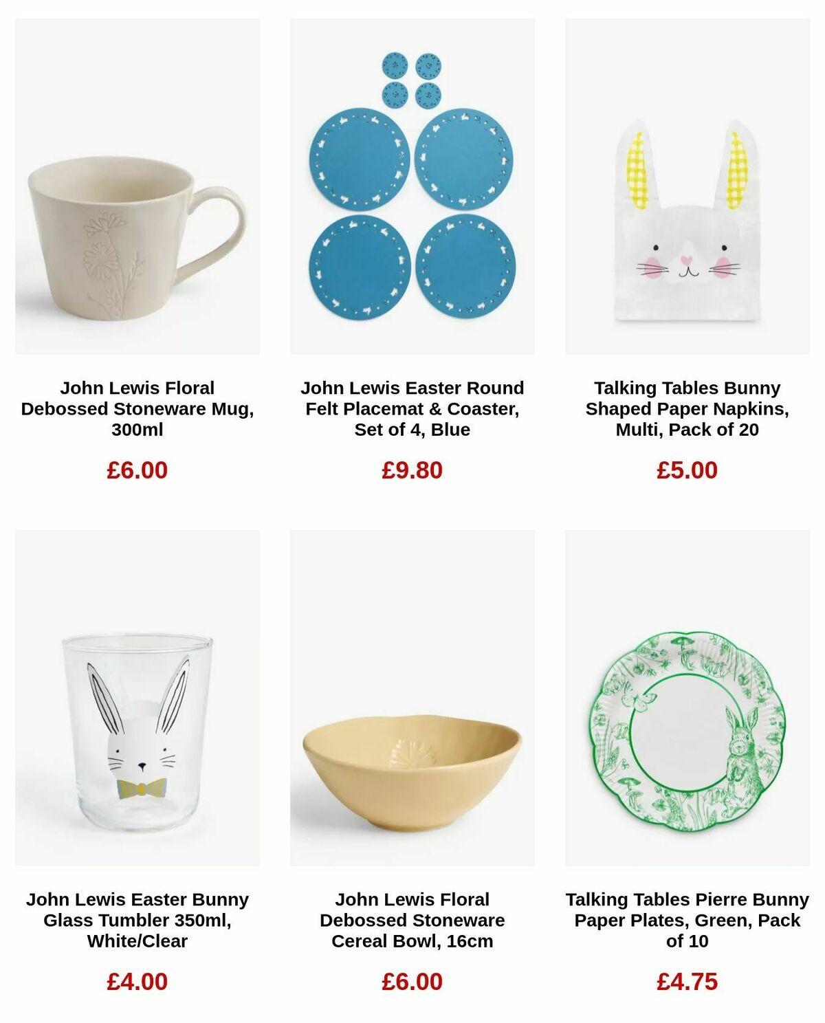 John Lewis Easter Offers from 13 March