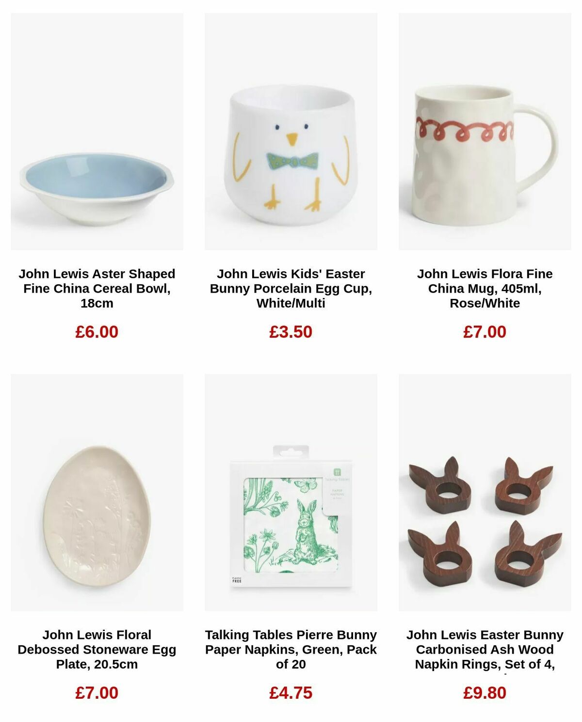 John Lewis Easter Offers from 13 March