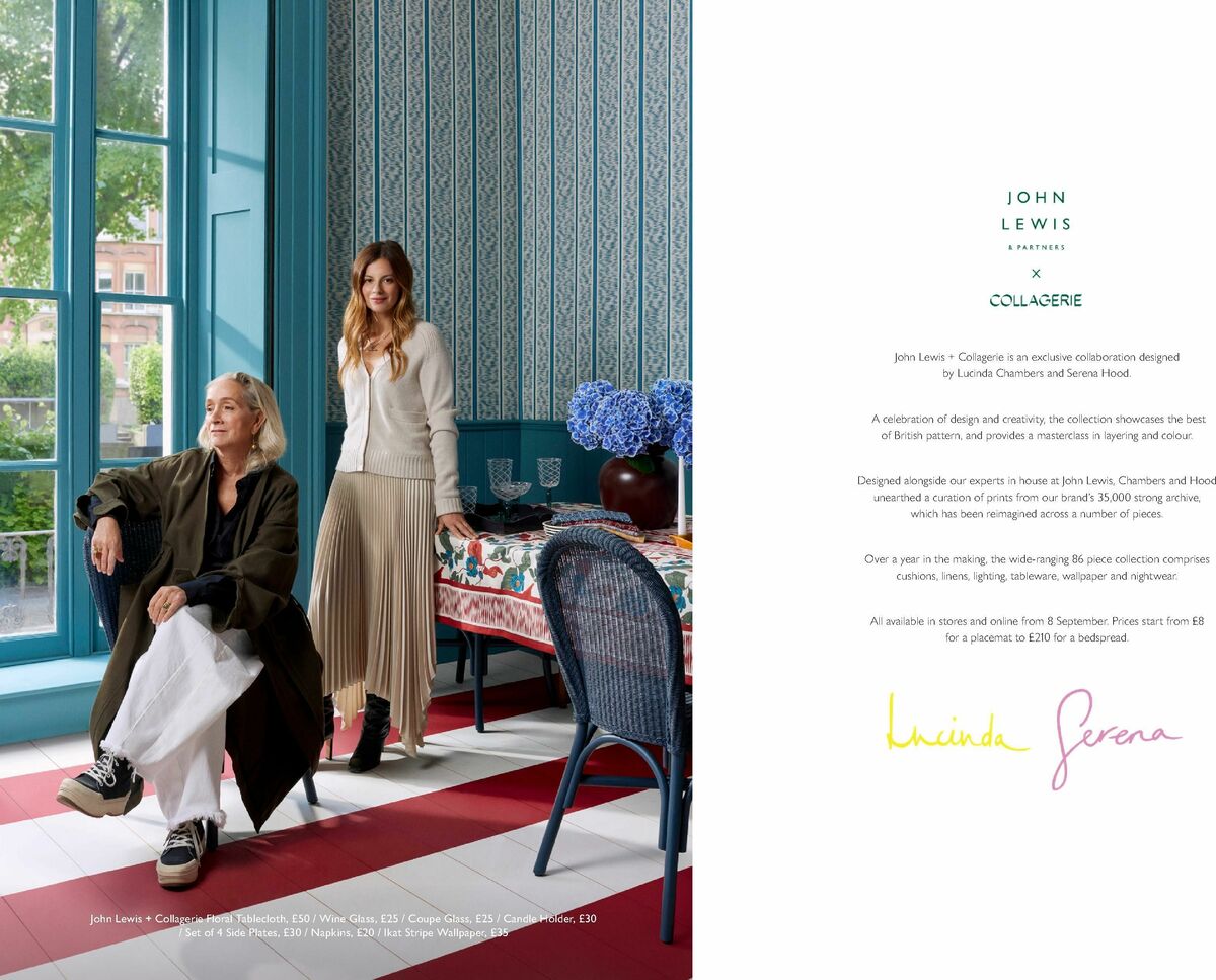 John Lewis Collagerie Lookbook Offers from 1 October