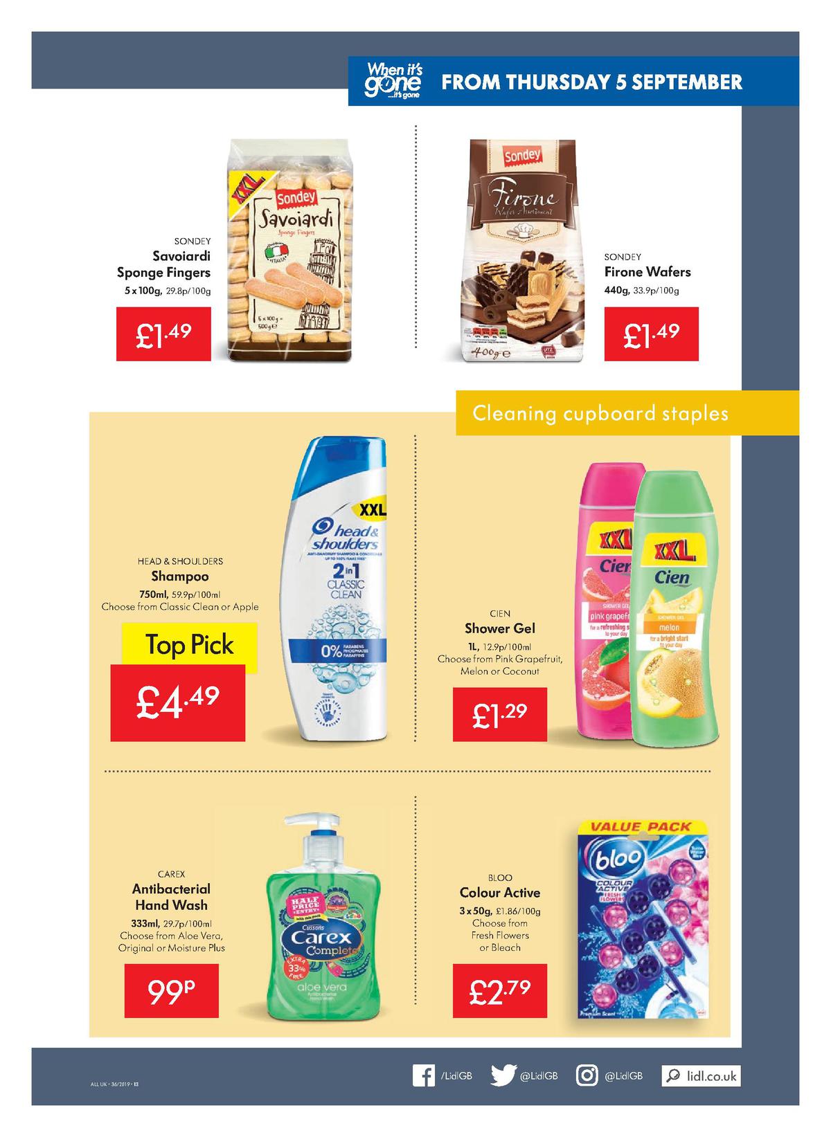 LIDL Offers from 5 September