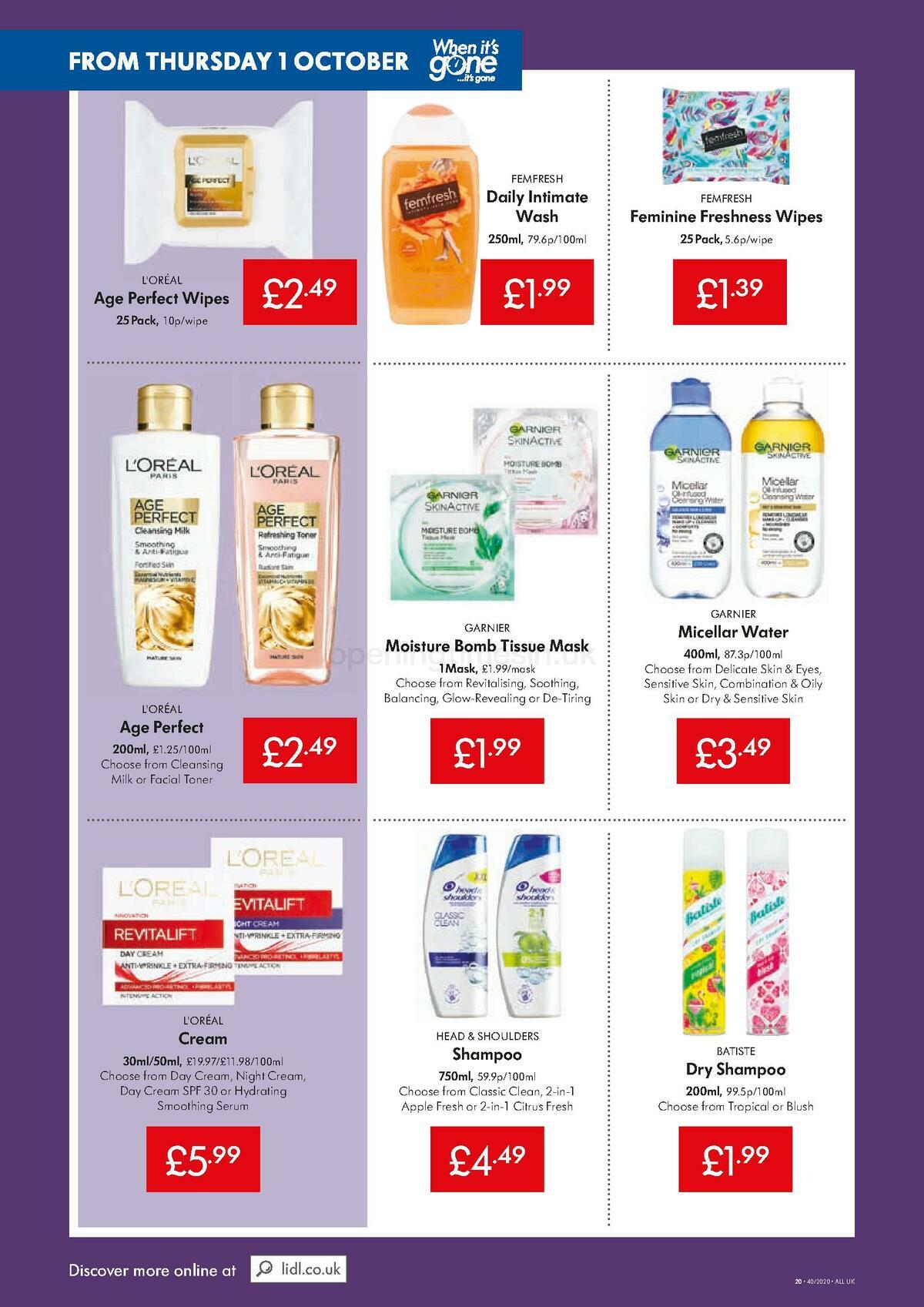 LIDL Offers from 1 October