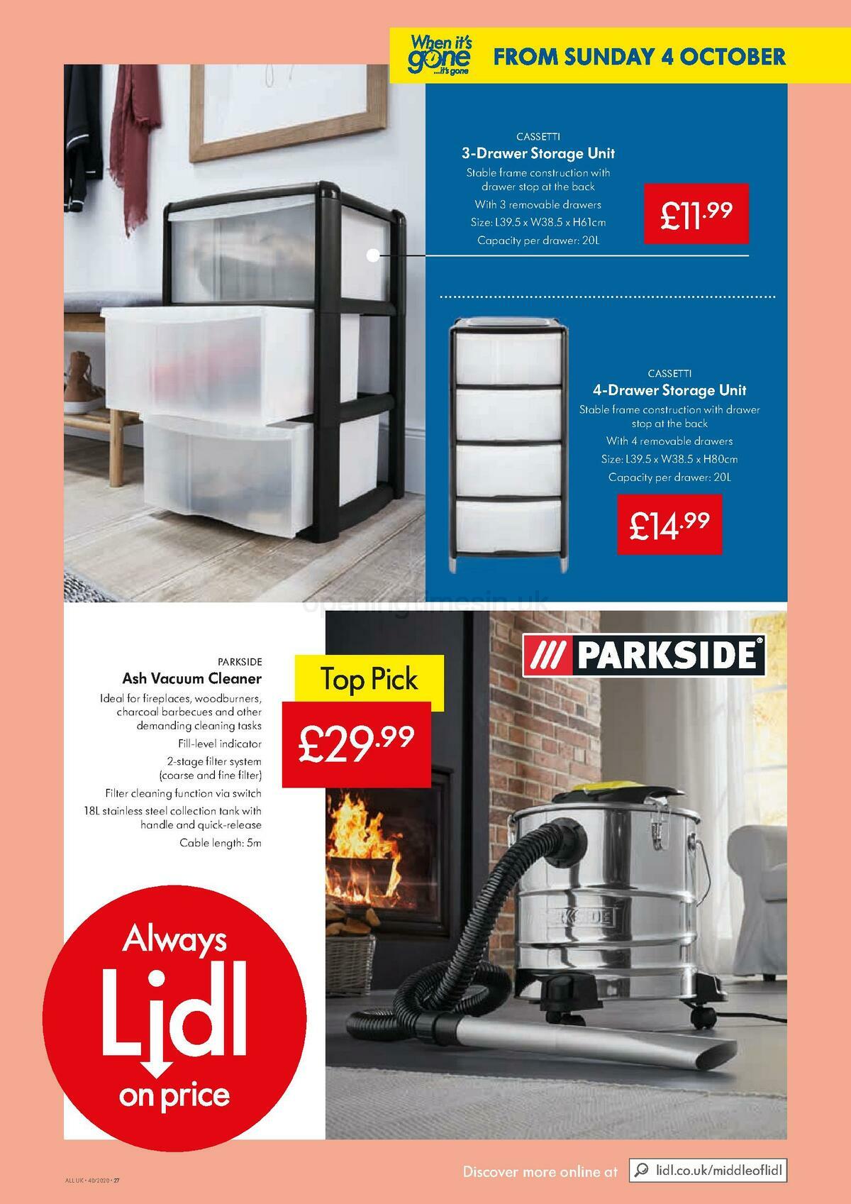 LIDL Offers from 1 October