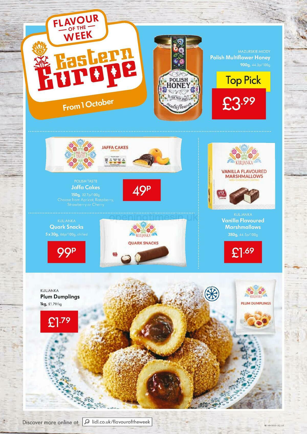 LIDL Offers from 1 October