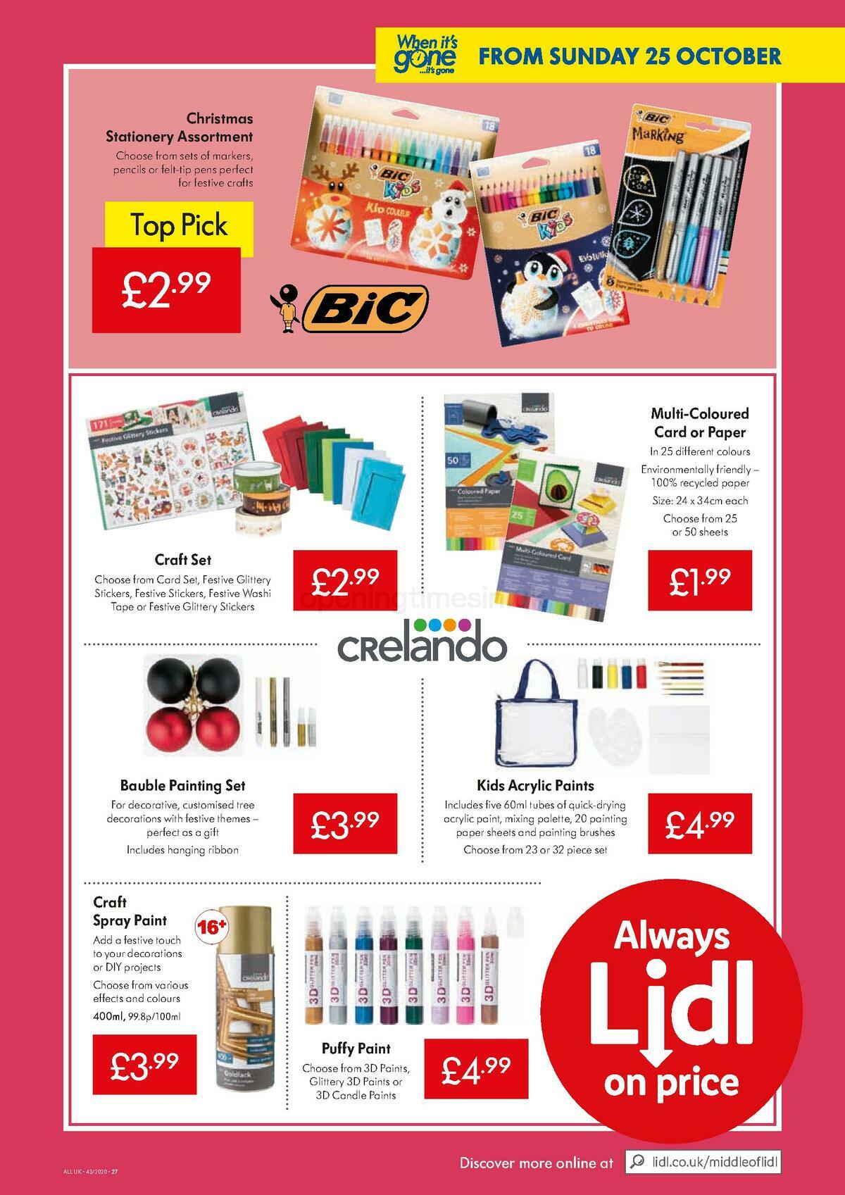 LIDL Offers from 22 October