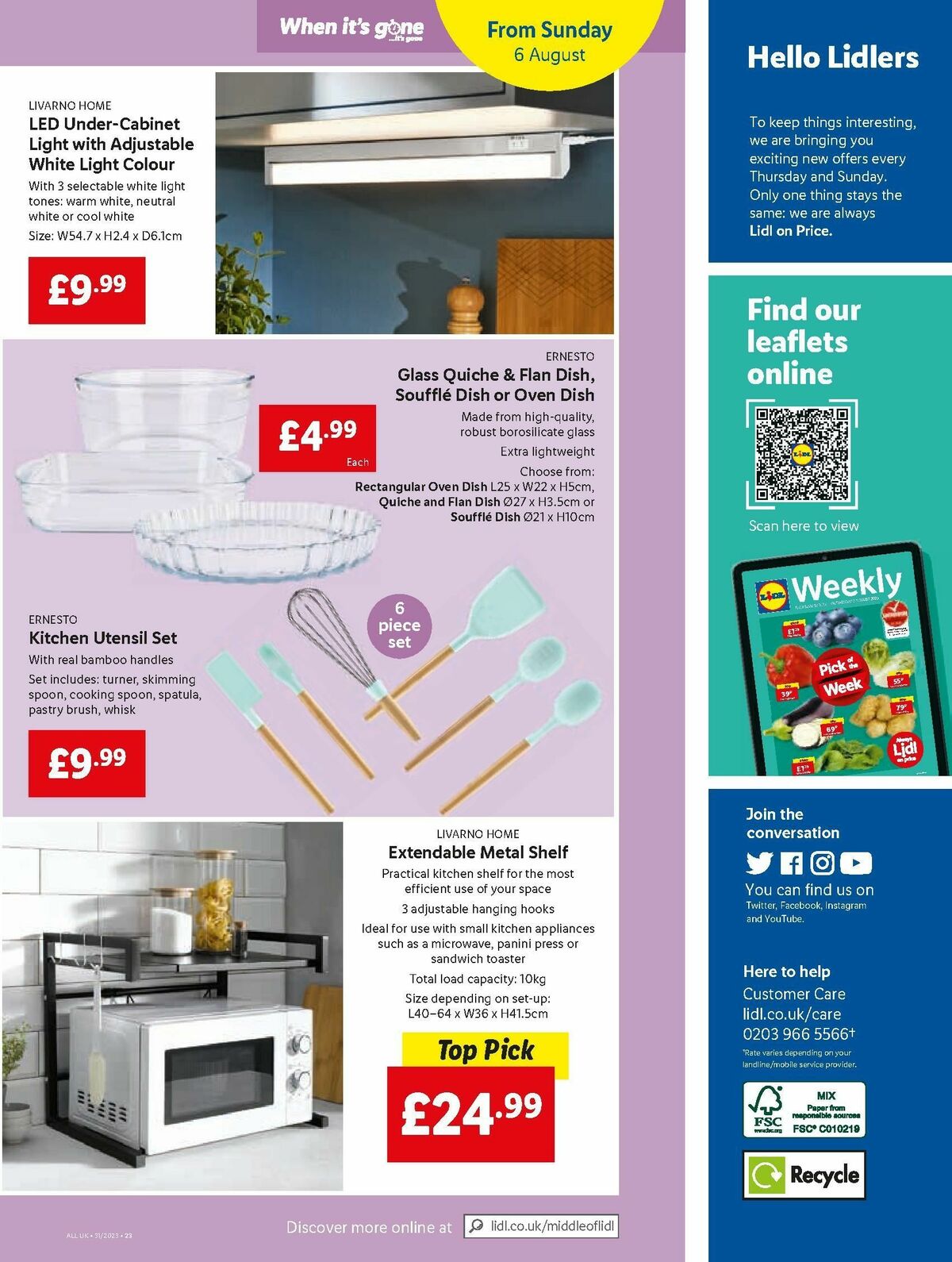 LIDL Offers from 3 August