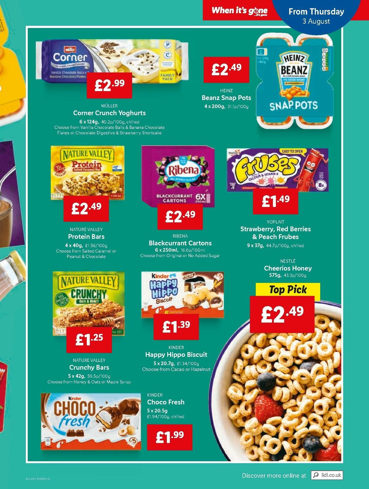 LIDL Offers from 3 August