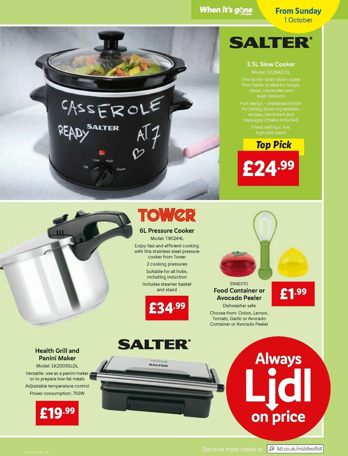 LIDL Offers from 28 September