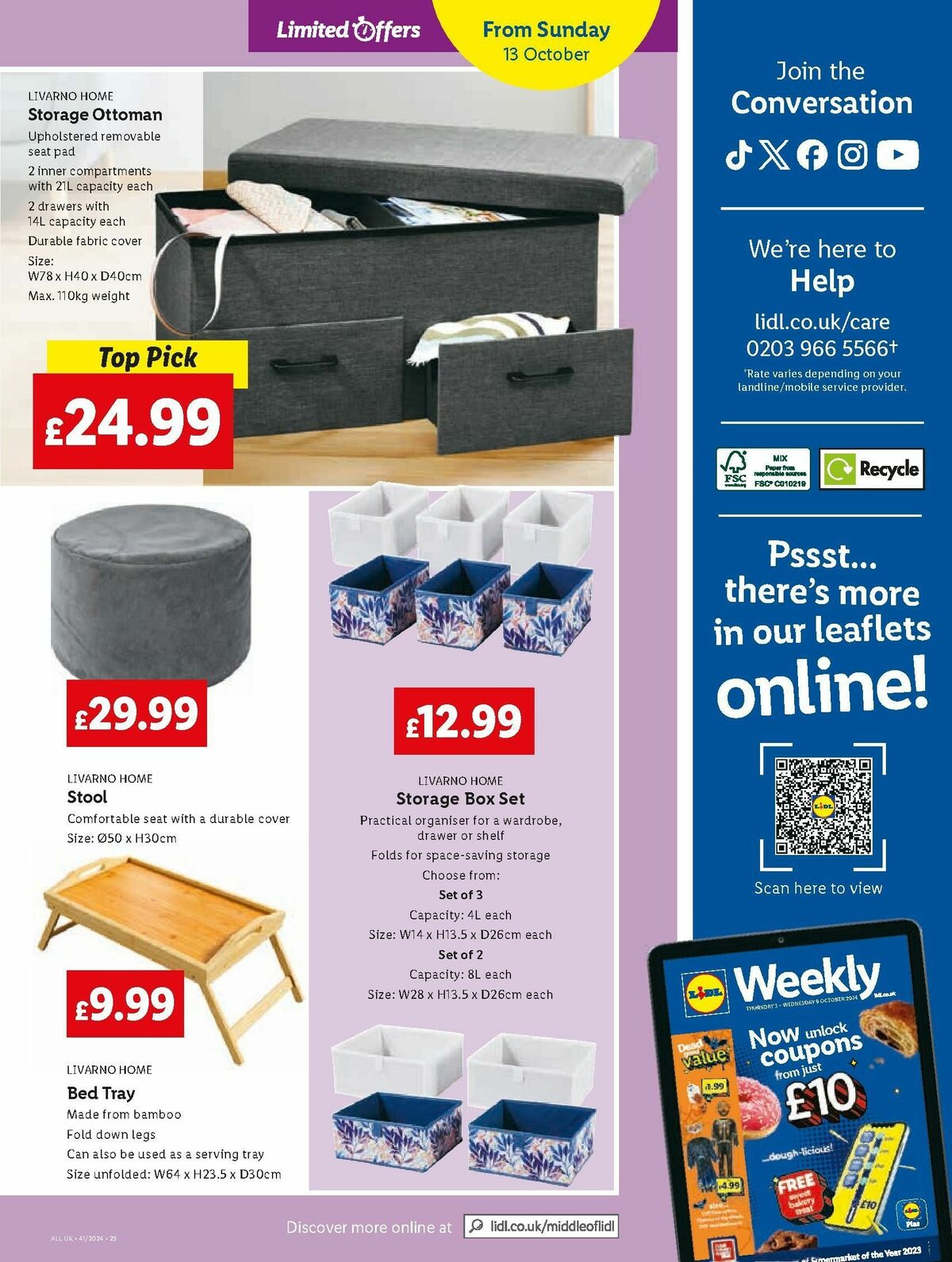 LIDL Offers from 10 October