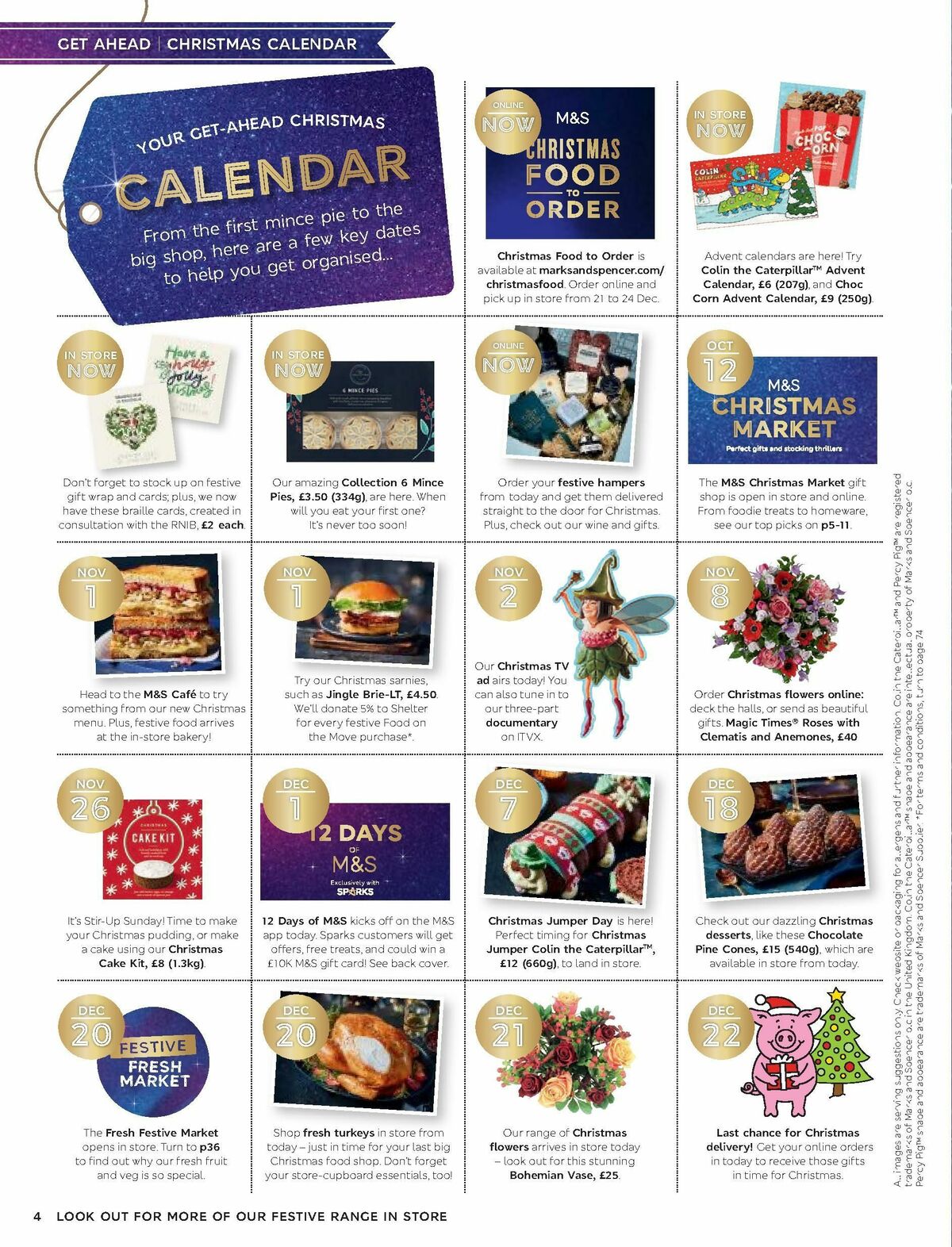 M&S Marks and Spencer Christmas Food Offers from 6 October