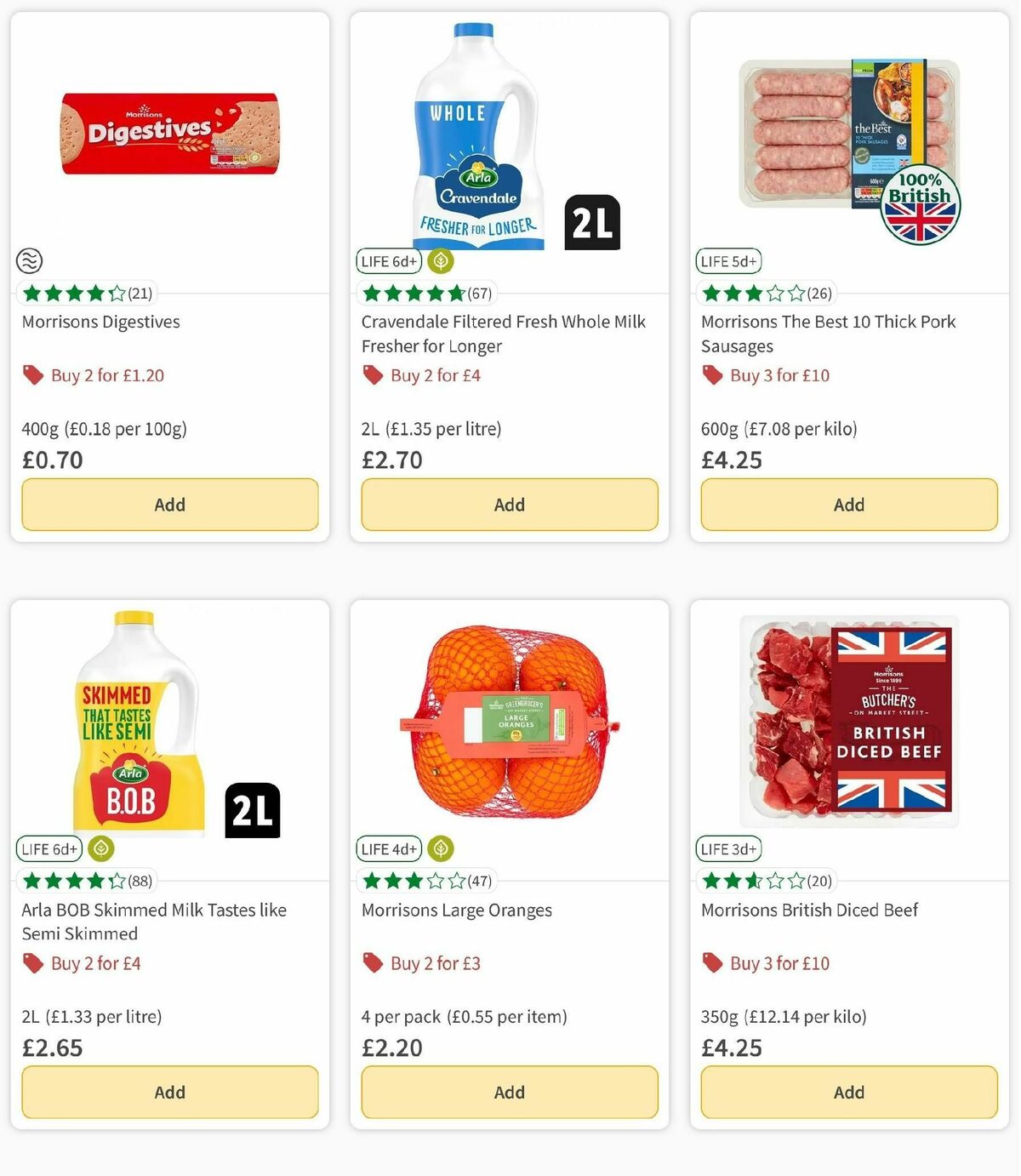 Morrisons Offers from 1 October