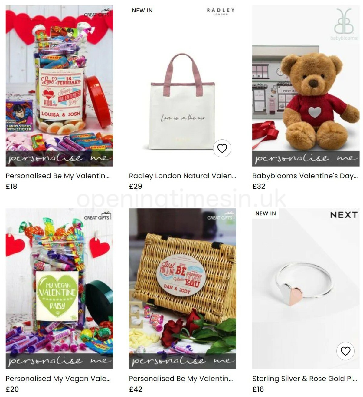 Next Valentine's Day Offers from 24 January