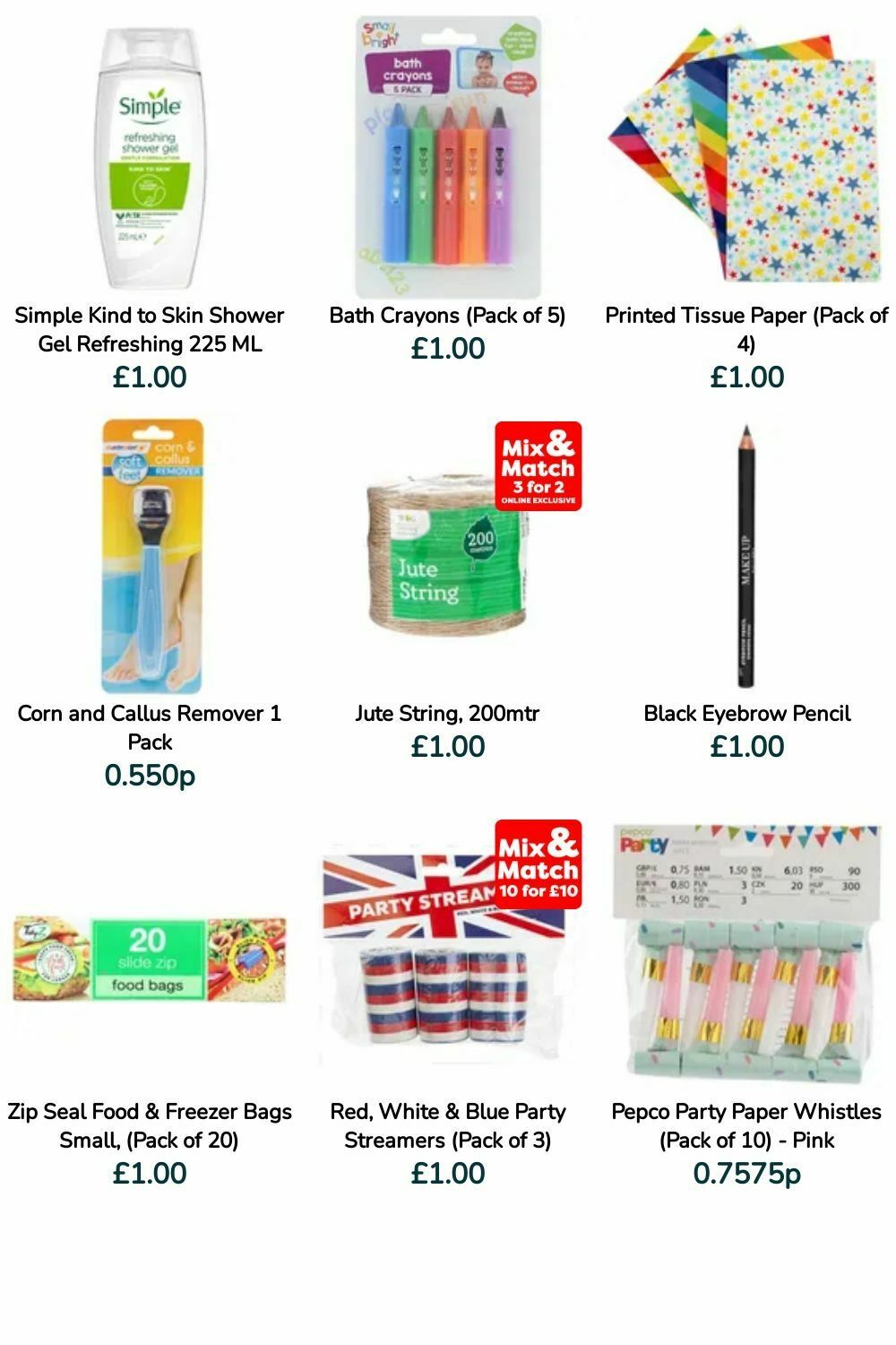 Poundland Offers from 9 July